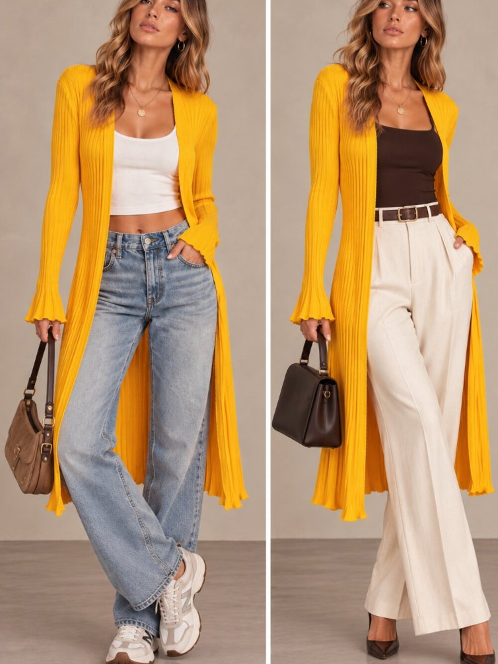 Simon Miller Limosa Ribbed Knit Midi Duster Cardigan Sweater Size Small